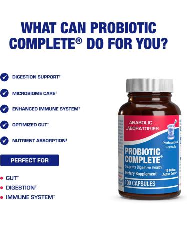 Advanced Digestive Probiotics for Women & Men - 4 in 1 Quadbiotic for Women & Men with Lactobacillus and Bifidobacterium Probiotics for Digestive Health Bloating and Constipation - 100 Servings - Buy Online on GoSupps.com