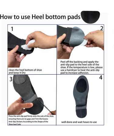 Non-Slip Shoe Pads | Adhesive Shoe Grips & Sole Protectors for High Heels - Black (6 Pairs) | International Shipping Available - Buy Online on GoSupps.com