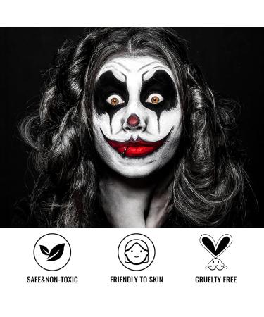 6 Colors Face & Body Paint - Water Activated FX Makeup Palette for Halloween Cosplay | Red Blue White Black Green Yellow Body Painting Kit - Buy Online on GoSupps.com