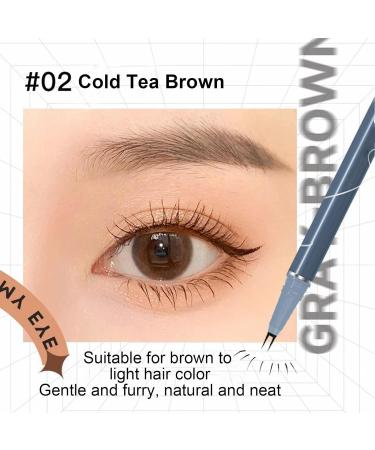 Double Tip Liquid Eyeliner Pencil Lower Eyelash Pencil Waterproof Two-claw Bottom Lashes Pencil Long Lasting Fine Nib Eye Makeup Supplies Double Precision Tips Liquid Eyeliner Tea Brown - Buy Online on GoSupps.com