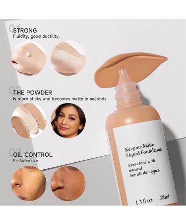Full Coverage | Smoothly & Creamy Full Coverage Foundation | Concealer Makeup Base Oil Control Waterproof 37ml for a Natural Finish Jingan - Buy Online on GoSupps.com