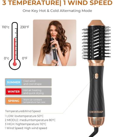 6 in 1 Air Styler - Versatile Airstyler with 6 Attachments for Drying Smoothing Curling & Volume - Black | Perfect for All Hair Types - Buy Online on GoSupps.com