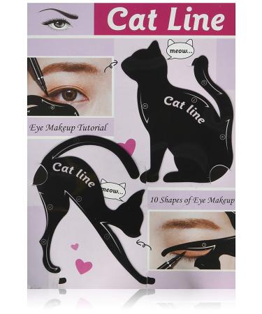 Cat Eyeliner Stencils - 2pcs Matte PVC Smoky Eyeshadow Applicator Tool for Perfect Eye Makeup - Buy Online on GoSupps.com