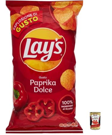 Lay's Paprika Dolce Salted Potato Chips 3 Pack 133g + Italian Polpa Gourmet 400g