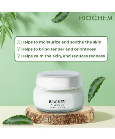 Buy BIOCHEM Neem AC Facial Moisturizing Gel - 1.41 oz | Oil-Control & Soothing AC Gel with Natural Neem Extract | International Shipping Available - Buy Online on GoSupps.com