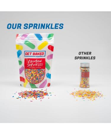 GET BAKED Rainbow Sprinkles | Genuine American Sprinkles | 1kg | Vegan & Gluten Free | Bake-stable | Funfetti Confetti Cake Sprinkles | Edible Cake Decoration 1000 Grams - Buy Online on GoSupps.com