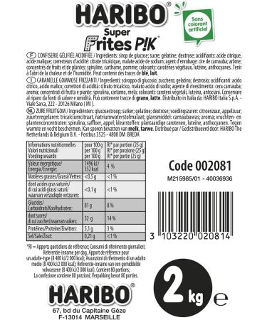 HARIBO Super Fries Pik Bulk Bag 2 kg - Buy Online on GoSupps.com