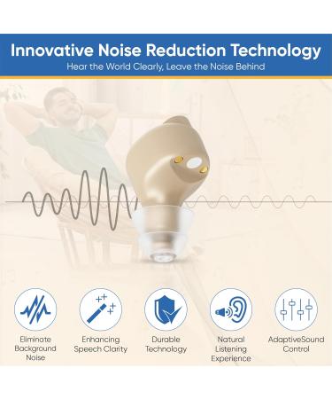 Hearing Aids - 2X Rechargeable In-the-Ear (ITE) Discreet & Comfortable Fit Long Battery Life Noise Reduction Technology Skin Tone - Buy Online on GoSupps.com