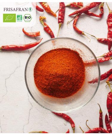 FRISAFRAN | Piment de Cayenne en Poudre Bio 40g | piments s ch s | piquant | piment | pices | Pepper | aliment naturel | cayenne-frais | poudre & moulu | Poivre | sans additifs | r colter du poivre cayenne 40g - Buy Online on GoSupps.com
