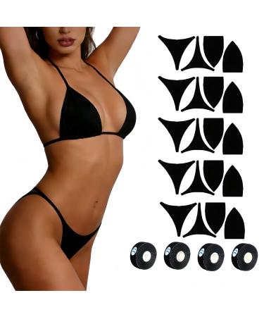 5-Pack Brazilian Self Tanning Bikini Tape for Flawless Adhesive Bikini for Spray Tan Solution Streak-Free Tan Lines Gentle No-Slip Fit for Sun Spray & Bed Tanning Sticker bikini for tanning