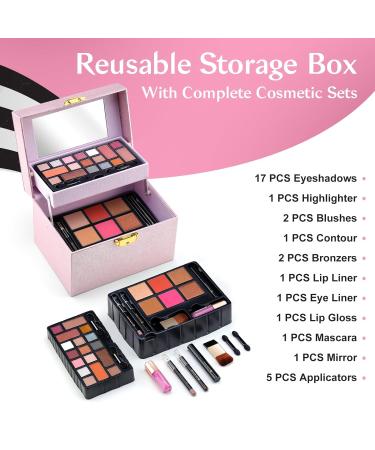 Color Nymph Beginner Makeup Kit for Teens | 17 Colors Recyclable Cabinet & Brushes - Perfect Girls Makeup Set - Buy Online on GoSupps.com