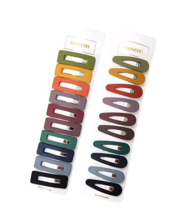 B.PHNE 20Pcs Women Hair Clips  Matte Snap Hair Clip Barrettes for Girls women  No Slip Cute Solid Candy Color Hair Accessories Hair Pins (SnapClip20A) - Buy Online on GoSupps.com