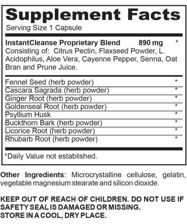 Instant Cleanse - Triple Strength Activated Colon Cleanse for Optimal Colon Health - Buy Online on GoSupps.com