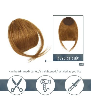 BARSDAR Clip in Fringe Human Hair 100% Real Hair French Bangs - Light Brown | Washable & Dye-able - Pack of 1 - Buy Online on GoSupps.com