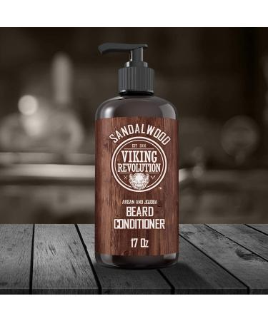 Sandalwood Beard Conditioner with Argan & Jojoba Oils - Softens & Strengthens - 17oz - Buy Online on GoSupps.com