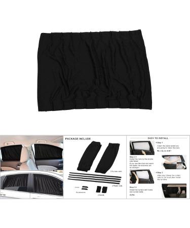 2Pcs Car Side Window Sunshades - Adjustable Privacy Curtains for UV Rays Block, Breastfeeding, Sleeping, Changing, Camping - Buy Online on GoSupps.com