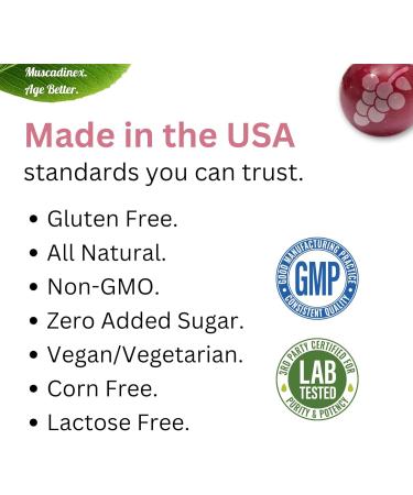 USA Muscadine Quercetin, Ellagic Acid, Resveratrol, Myricetin, Kaempferol & BioPerine - Time Release Capsules for Extra Bioavailability - Vegan - Non GMO - Gluten Free - Made in USA - Buy Online on GoSupps.com