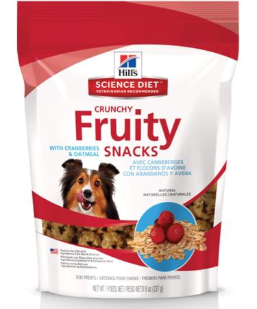 Hills Natural Fruity Snacks for dogs: Apples & Oatmeal + Cranberries & Oatmeal Crunchy Dog Treats - Buy Online on GoSupps.com