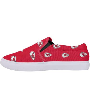 FOCO Kansas City Chiefs Women's Repeat Logo Canvas Slip-On Shoes - Size 8 - Buy Online on GoSupps.com