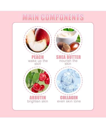 Peach Brightening Exfoliating Body Scrub Peach Smooth & Tight Body Scrub Peach Ice Cream Texture Body Treatment Scrub Deeply Exfoliates Scrub Organic Body Scrub for Body Face Hand & Foot - Buy Online on GoSupps.com