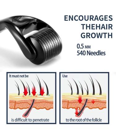 Beard Roller 0.5 mm Beard Roller Dermaroller Beard Roller Beard Growth Micro Needle Roller for Skin and Hair Care for Men and Women - Buy Online on GoSupps.com