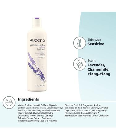 Aveeno Active Naturals Calming Body Wash 16 fl oz - Nourishing & Soothing - Buy Online on GoSupps.com