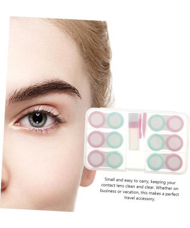 Buy Homsfou Contact Lens Container | Colorful Travel Set & Holder | Durable Plastic Eye Lens Storage | Perfect for International Shipping - Buy Online on GoSupps.com