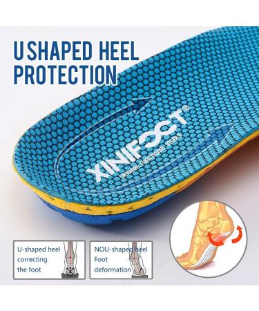 XINIFOOT Plantar Fasciitis Insoles - 2 Pairs High Elastic Cushioning Running Inserts for Men | Breathable Shock Absorption Foot Relief (US 8-11 - Buy Online on GoSupps.com