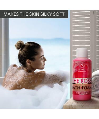 Rose Essential Oil Bath Foam 1000ml - Promotes Good Sleep - Beauty and Body Care - Aromatherapy Spa - Relaxing Bubble Bath - 1L Pack - Buy Online on GoSupps.com