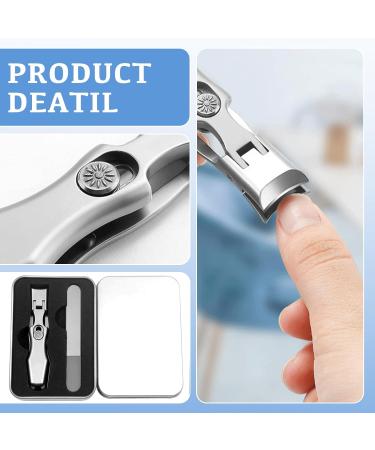 Neyared German Nail Clippers Anti Splash Stainless Steel Portable Ultra Sharp Sturdy Nail Clippers for Men Seniors - Buy Online on GoSupps.com
