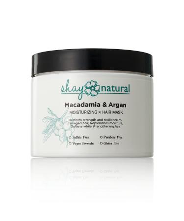 Macadamia & Argan Oil Hair Mask | Deep Conditioner Hydrates & Moisturizes | For Color Treated Dry & Damaged Hair | Easily Comb Through Hair| Paraben & Sulfate Free