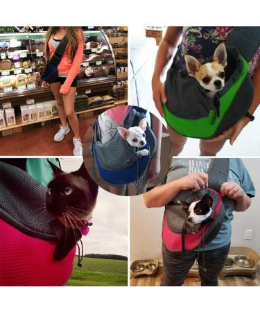 Petemoo Portable Pet Dog & Cat Travel Carrier - Breathable Mesh Shoulder Bag for Puppies (Up to 2.5kg) - Blue - Buy Online on GoSupps.com