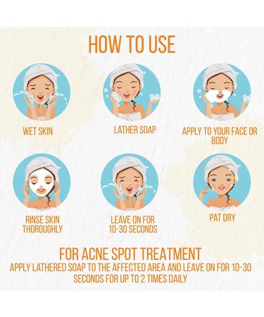 Turmeric Soap Bar for Face & Body - Fade Dark Spots & Acne, Cleanse Skin - 2 Pack - Buy Online on GoSupps.com