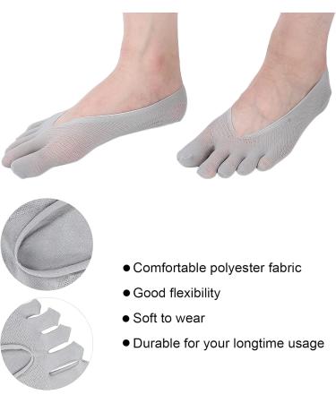 Toe Socks for Women Low Cut Polyester Socks to Absorb Sweat gray - Buy Online on GoSupps.com