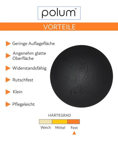POLUM Massage Ball - Premium Lacrosse & Fascia Ball 6cm - 100% Natural Rubber for Pain Relief & Muscle Recovery - Buy Online on GoSupps.com