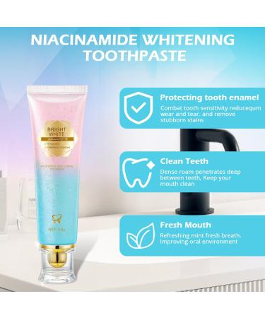 Niacinamide Whitening Toothpaste Niacinamide Toothpaste Intensive Whitens Teeth Protects Enamel Removes Stains & Refreshes Breath Daily Oral Care at Home Mint Flavor (3) 1 Ounce (Pack of 3) - Buy Online on GoSupps.com