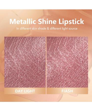 Buy MAKI YIKA Metallic Pink Lipstick - Long-Lasting No Smudge Glitter Lip Gloss for Women | BR010 Sweet Sugar - Buy Online on GoSupps.com