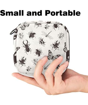 Summer Animal Pattern Sanitary Napkin Storage Bag - Large Capacity Makeup Organizer for Girls Travel - Multi-colored - Buy Online on GoSupps.com