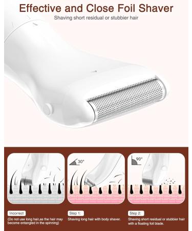 UTOTEBAG 4-in-1 Women's Hair Remover - Rechargeable Floating Shaver Body & Eyebrow Trimmer with USB Charger - International Shipping - Buy Online on GoSupps.com