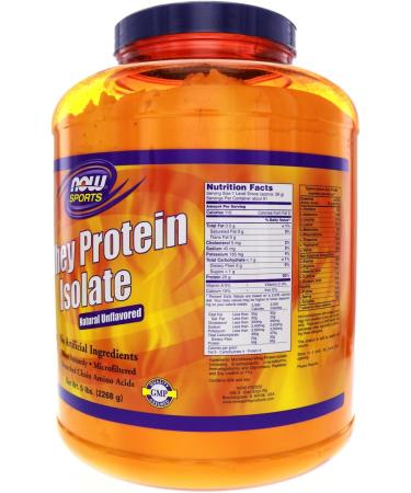 NOW Foods Sports Whey Protein Isolate - Natural Unflavored 5 lbs | Premium Quality International Shipping - Buy Online on GoSupps.com