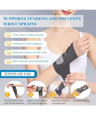 Ultra Thin Wrist Brace for Carpal Tunnel - Adjustable Lightweight & Breathable - Sport Support for Men & Women - Order a Size Up - Black - Buy Online on GoSupps.com