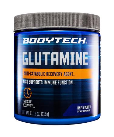 BODYTECH Glutamine Powder - Supports Muscle Recovery Immune Health & Exercise Performance - Unflavored (11.12 oz 70 Servings) 11.12 Ounce (Pack of 1)