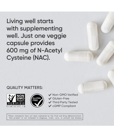 Sports Research Vegan NAC Supplement 600mg - Antioxidant Support - Non-GMO 90 Capsules - N-Acetyl Cysteine - Buy Online on GoSupps.com