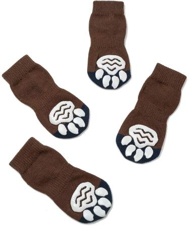 Pet Heroic Indoor Anti-Slip Socks for Dogs & Cats - 6 Sizes S to 3XL - Silicone Gel Paw Protection & Traction - Buy Online on GoSupps.com