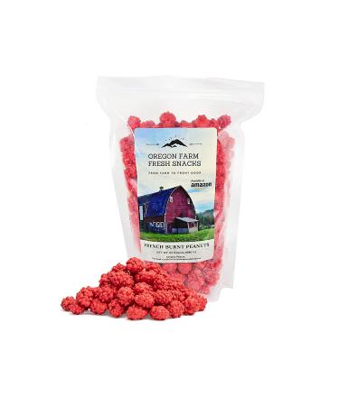 Oregon Farm Fresh French Burnt Peanuts - Sweet & Salty Crunchy Red Candy Snack 24oz - Buy Online on GoSupps.com