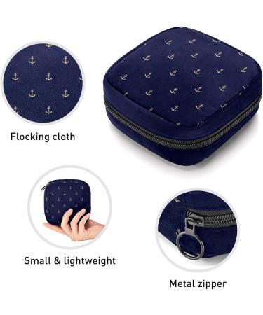 Ocean Anchor Nautical Sanitary Napkin Storage Bag - Portable Period Pouch for Women and Teen Girls - Multi-colored - Buy Online on GoSupps.com