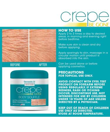 Dermactin Crepe Be Gone Classic Body Souffle Large 12 oz. AND Firming Neck Cream Large 12 oz. (2-PC SET) - Buy Online on GoSupps.com