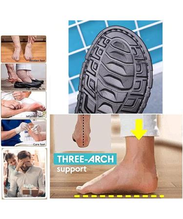 Men's Summer Travel Orthopedic Flip Flops | Bunion Relief Non-Slip Sandals | Comfortable Open Toe Beach Footwear | Perfect Gift for Dad - Size 6.5 Grey - Buy Online on GoSupps.com
