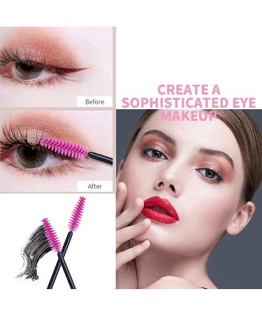 50 PCS Disposable Eyelash Brushes - Rose Red Mascara Wands for Eye Lash & Eyebrow Extensions - Buy Online on GoSupps.com