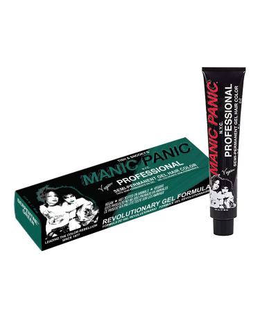 Manic Panic Professional Color Serpentine Green - Medium True Green Semi Permanent Gel Hair Dye - Lasts Through 40+ Washes - No Developer Required (3oz)